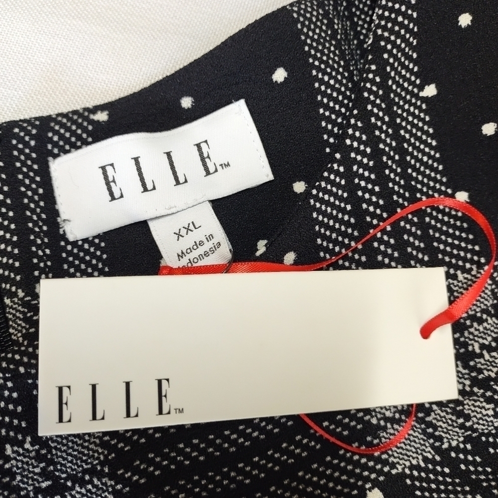 Elle Dress Women's Black White irregular hem Dress Sz XXL NWT - Picture 10 of 11